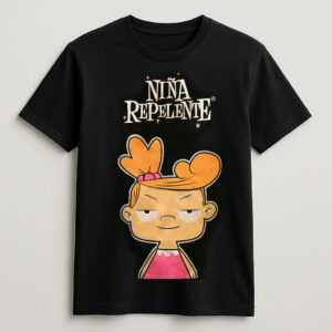 Camiseta oficial de Niña Repelente, edición original de 2009, corte unisex en color negro