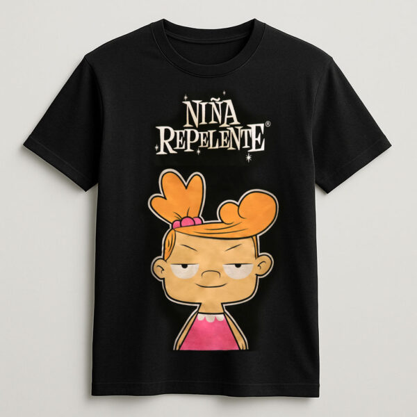 Camiseta oficial de Niña Repelente, edición original de 2009, corte unisex en color negro