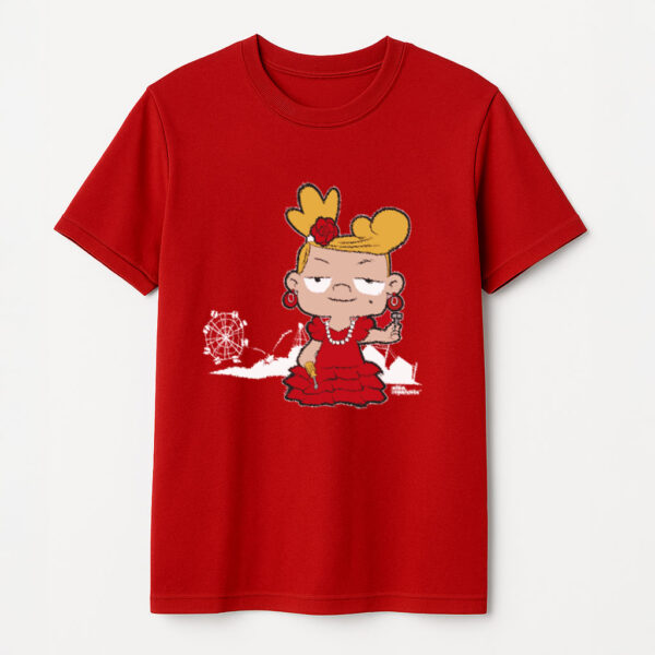 Camiseta oficial de Niña Repelente Feria , corte unisex , mujer y tirantas en color rojo